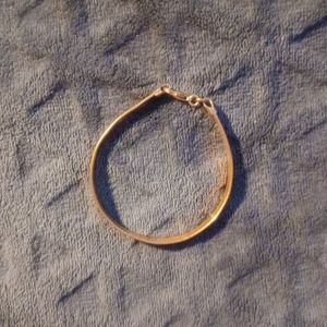 18k rose gold over stainless steel bracelet. 8 inches long. Made in Milor Italy.